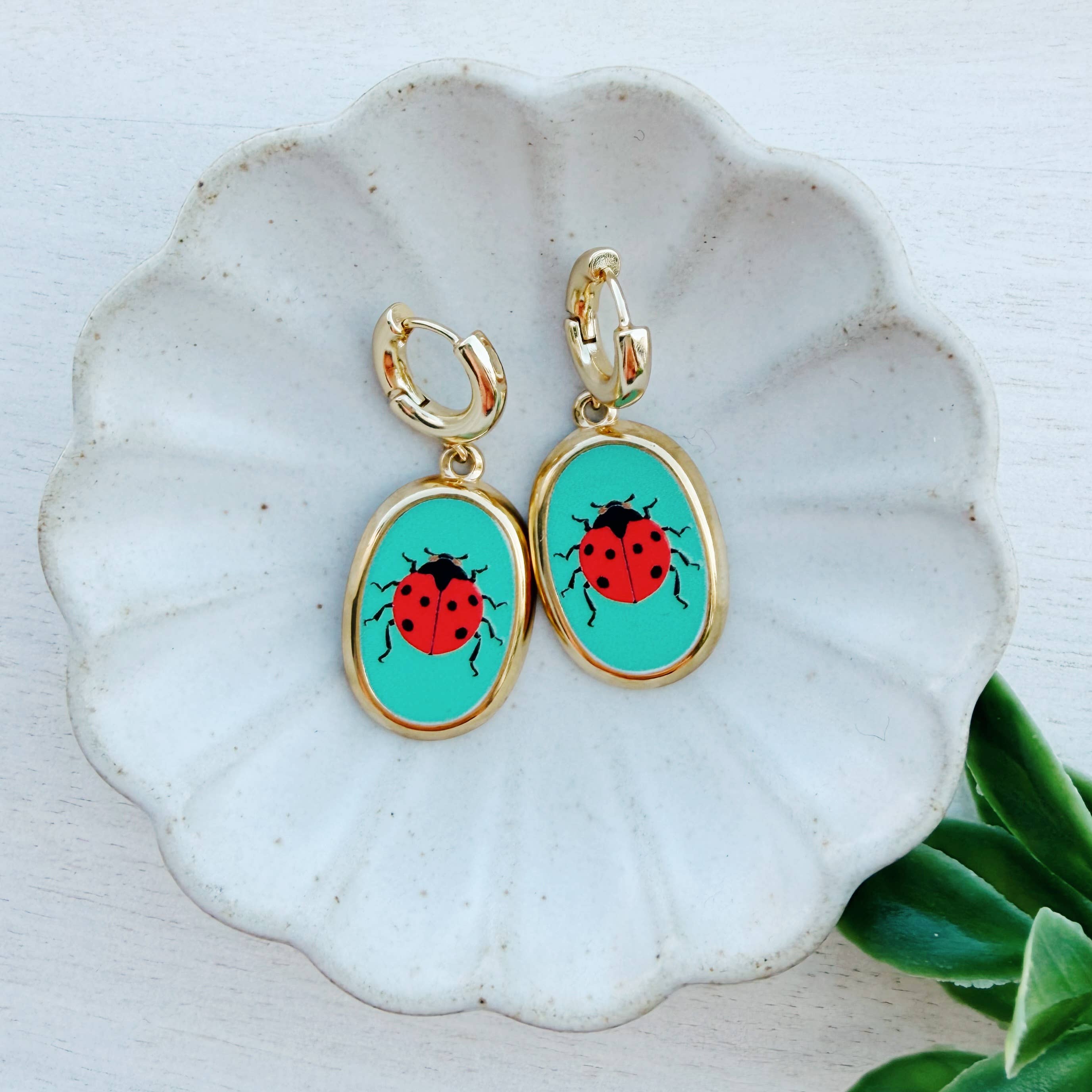 Girls Day Out by Amy Houston - Wholesale Hoop Earrings - Nature Trail insect heirloom hoops // one touch latch hoop0