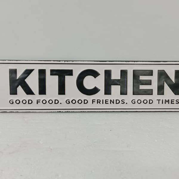 Wholesale Home Decor - Wholesale Sign - Kitchen Metal Sign 16x4in