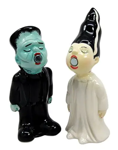 Pacific Trading - Wholesale Salt & Pepper Shaker Set - Frankenstein & Bride Ceramic Salt & Peper Shaker Set2