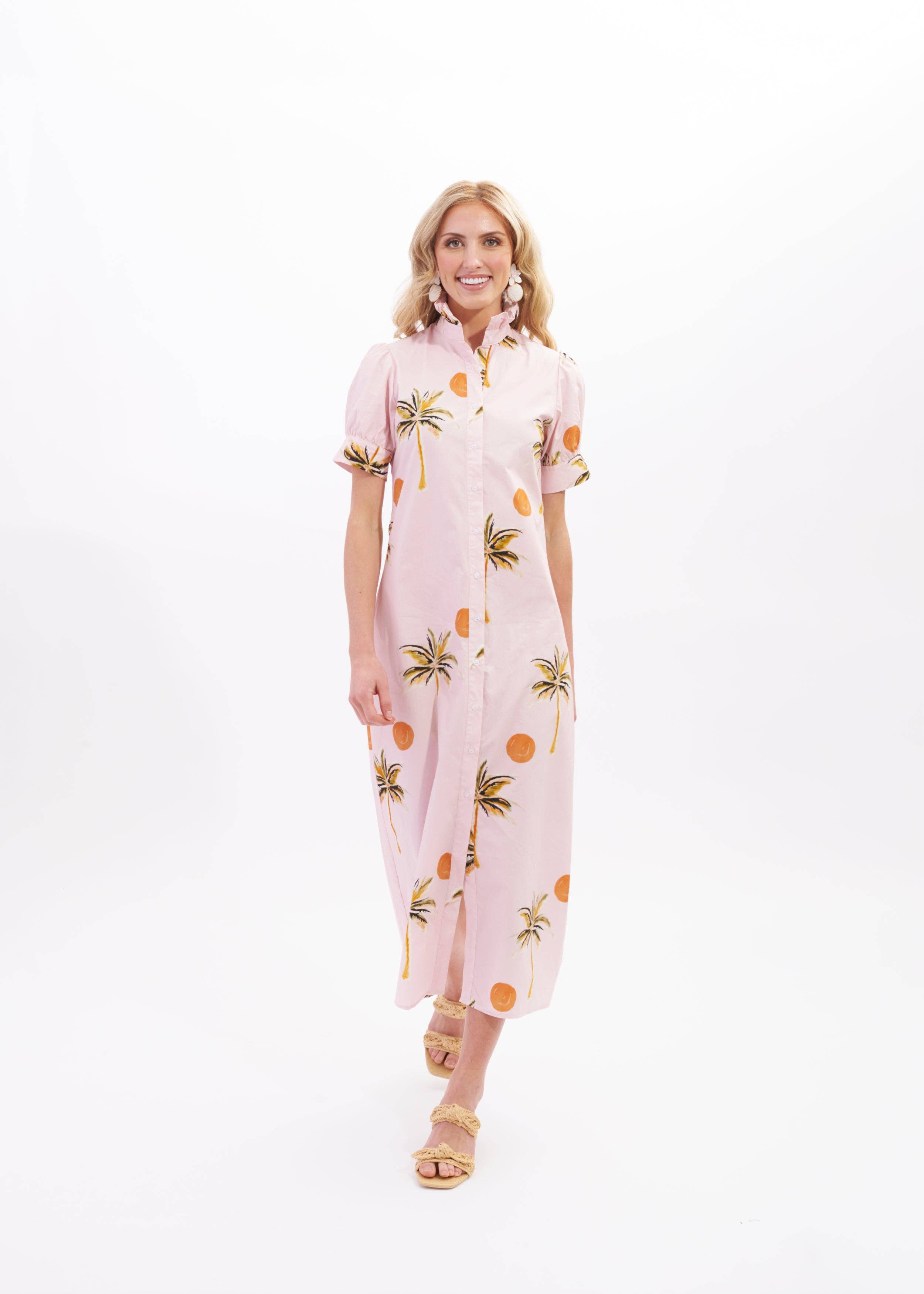 Kathleen Maeve – Vestido - Mulher por atacado – Vestido Palma | Sun Coco Rosa2