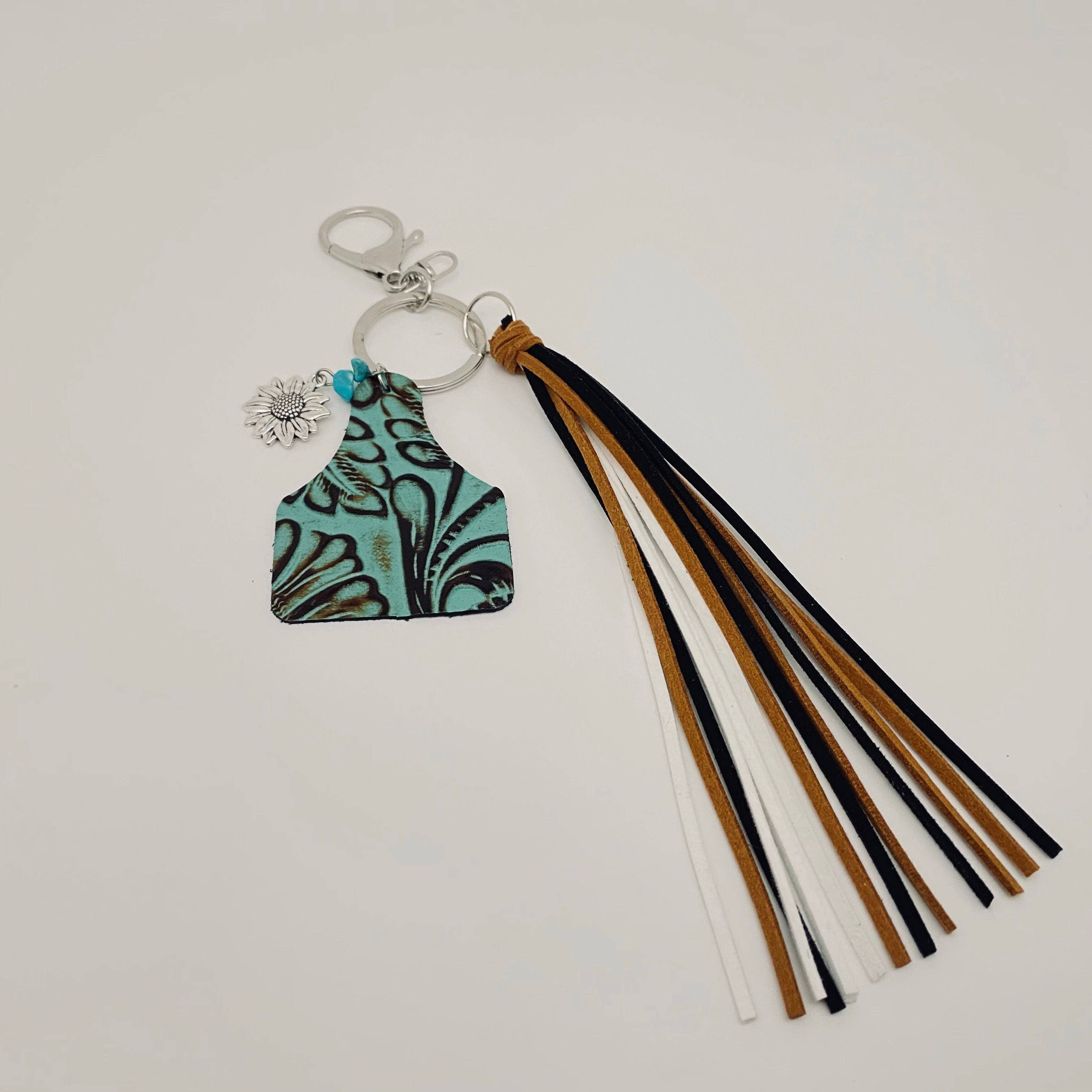 Mio Queena – Großhandel Schlüsselanhänger – Damen – Western-Stil Schlüsselanhänger mit Lederquaste, handgefertigter Schmuck - WJ6