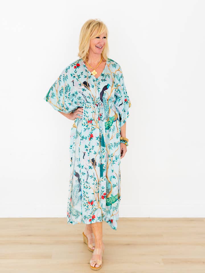 Peacock Tie-Kaftan for wholesale by Winton and Waits