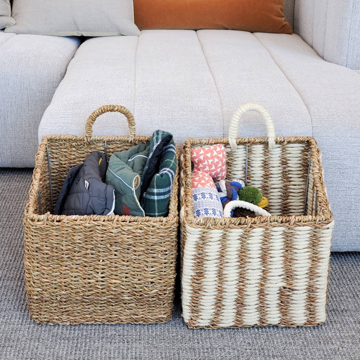 KORISSA - Wholesale Basket - Handwoven Wicker Storage Basket • Ula Square Basket8