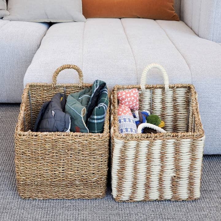 KORISSA - Wholesale Basket - Handwoven Wicker Storage Basket • Ula Square Basket8