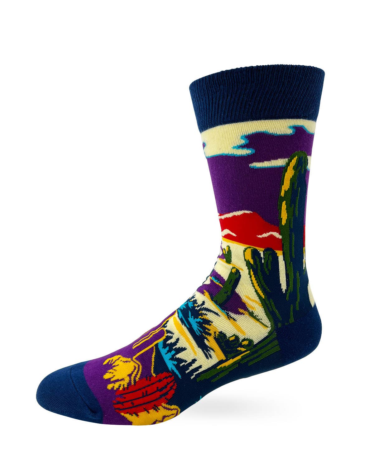 Fabdaz - Wholesale Socks - Men's - On A Dark Desert Highway Men's Novelty Crew Socks2