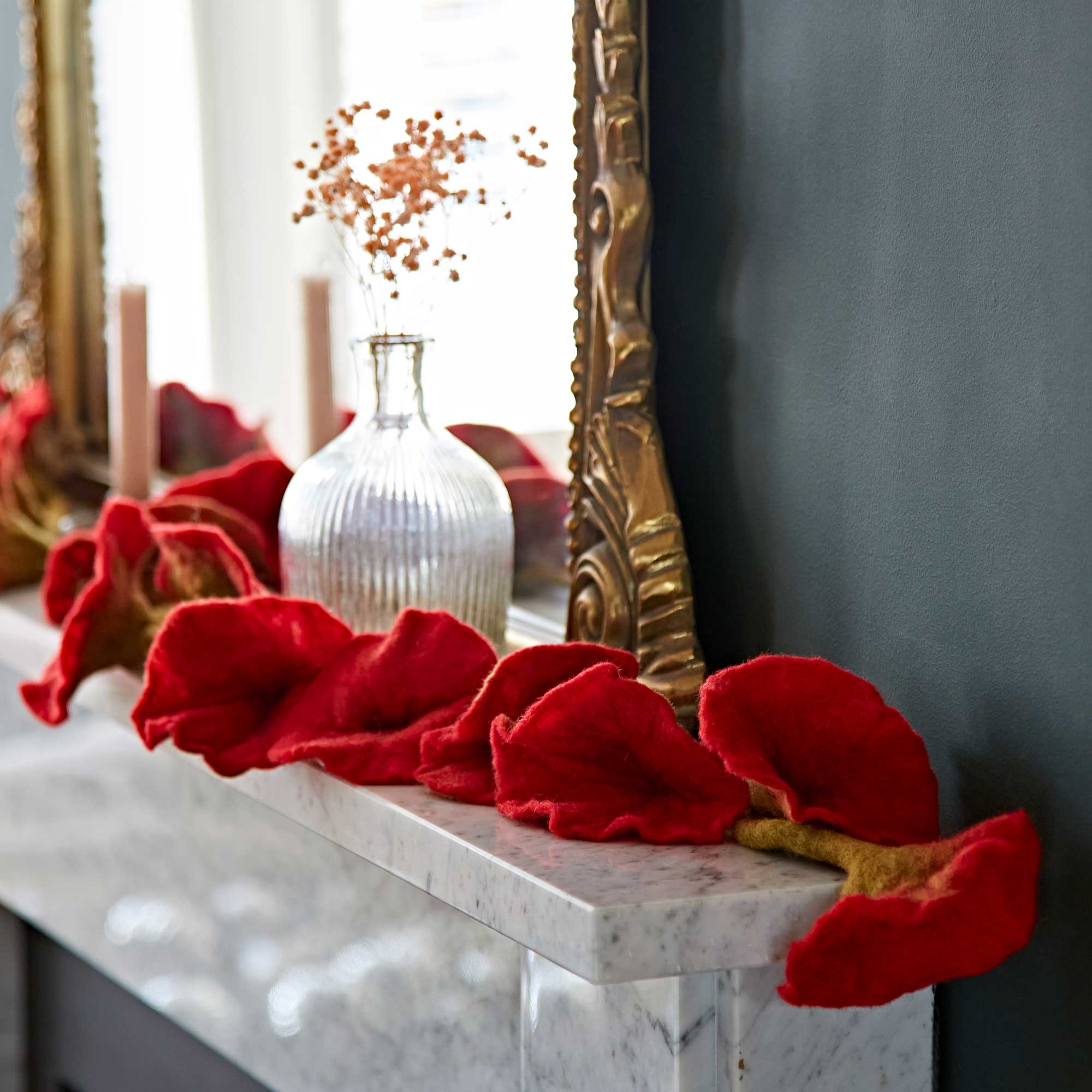 The Paper High Gift Company Limited - Vente Fanion/guirlande - Guirlandes de fleurs en feutre artisanales - fait main10