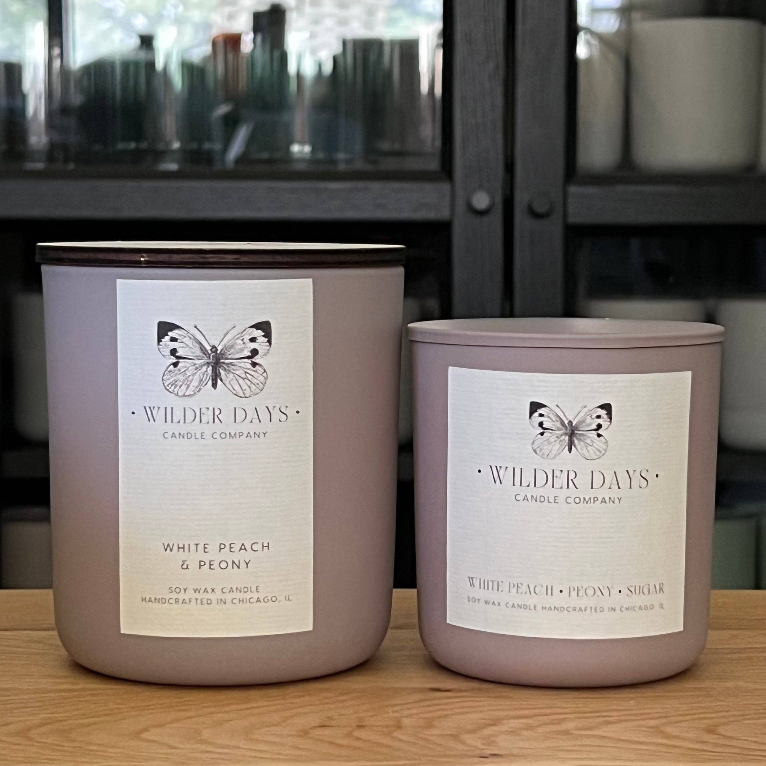 Wilder Days Candle Company - Wholesale Jar/Filled Candle - White Peach & Peony | Wood Wick Soy Candle1