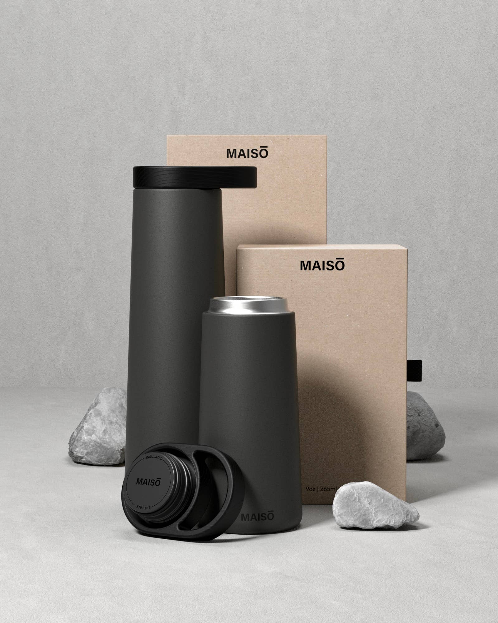 Maisō - Wholesale Water Bottle - Dark Oak 9 oz Bottle5