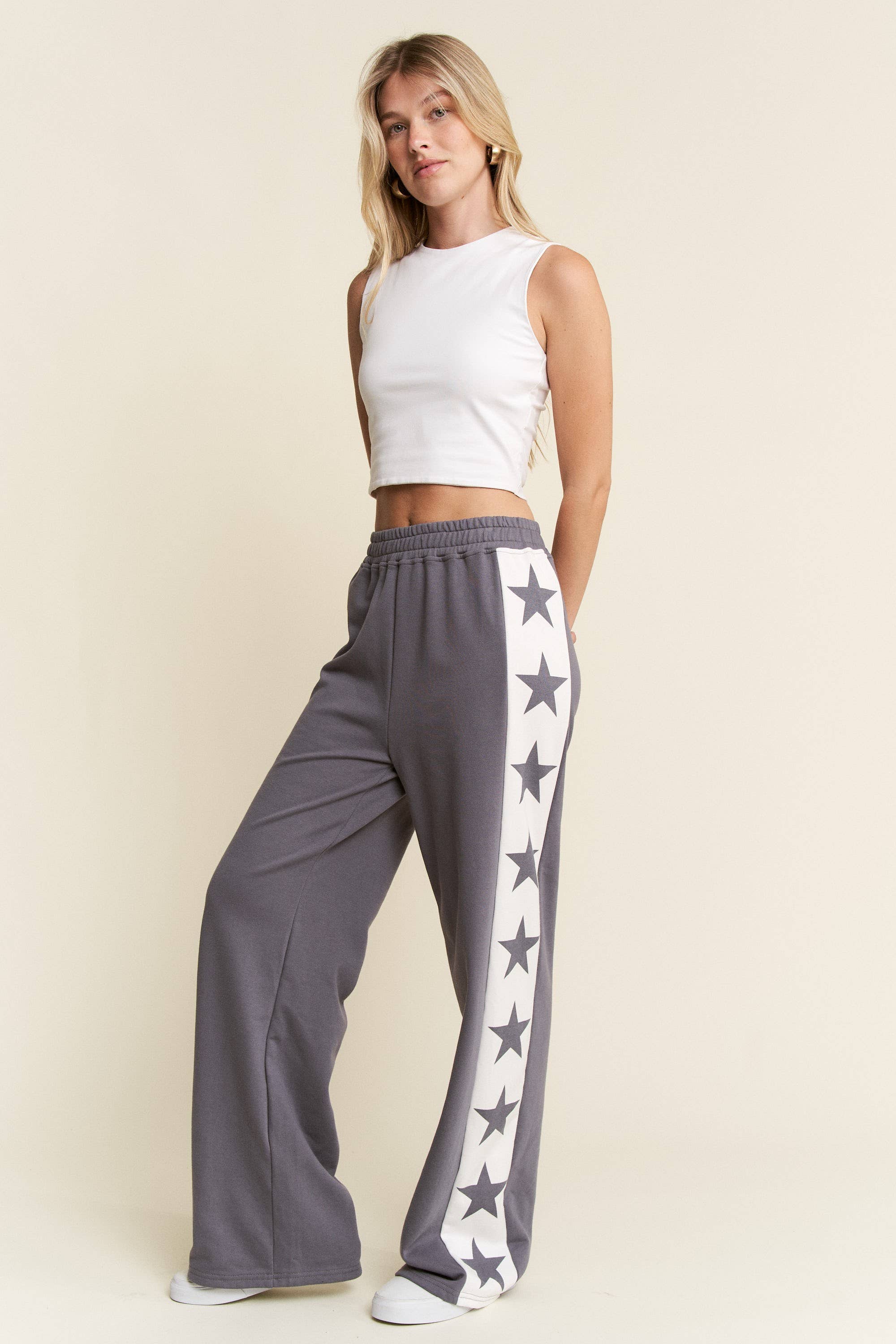 JADE BY JANE - Venta al por mayor Pantalones de chándal/cómodos - Mujer - PANTALONES DE CHÁNDAL A RAYAS ESTRELLADAS17