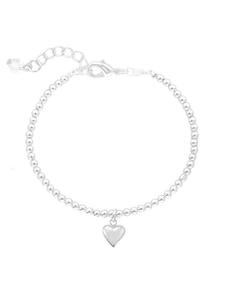 Beaded Heart Charm Armband - SF voor wholesale door Zoey Simmons