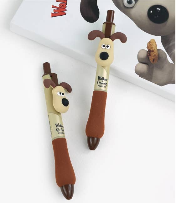 K-Wonderland - Wholesale Pen - Wallace & Gromit Mini Gelpennen met Figuren – Gromit & McGraw4
