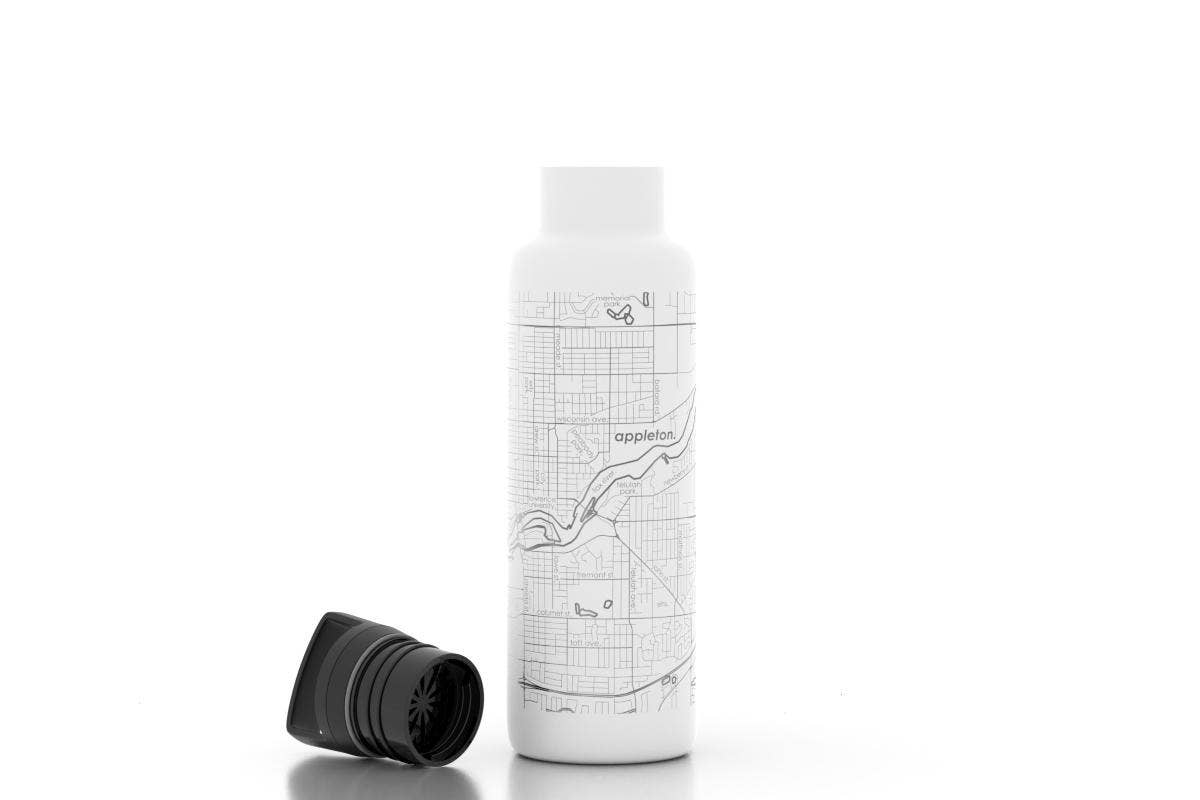 Well Told - Wholesale Water Bottle - CUSTOM ETCHED - U.S. City / Town Map - Water Bottle - 21 oz7