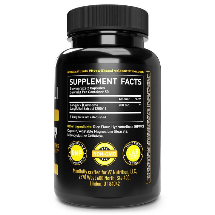 Zeal Naturals - Wholesale Oral Supplement/Vitamin - Tongkat Ali Extract Capsules for Muscle Strength