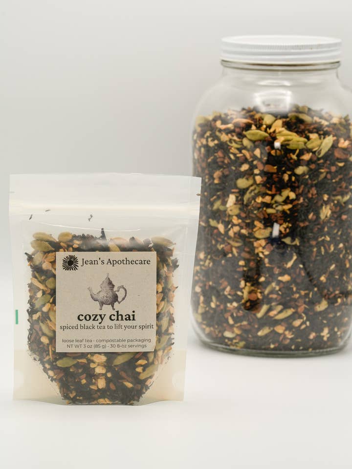 Cozy Chai | Spiced Black Tea | Winter Wellness | Gut Immune for wholesale by Jean's Apothecare