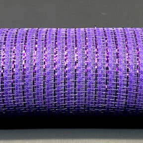 Trendy tree – wholesale Ribbon – Gift wrapping – 10"X10Y Purple Breeze Metallic Mesh XB240810-11
