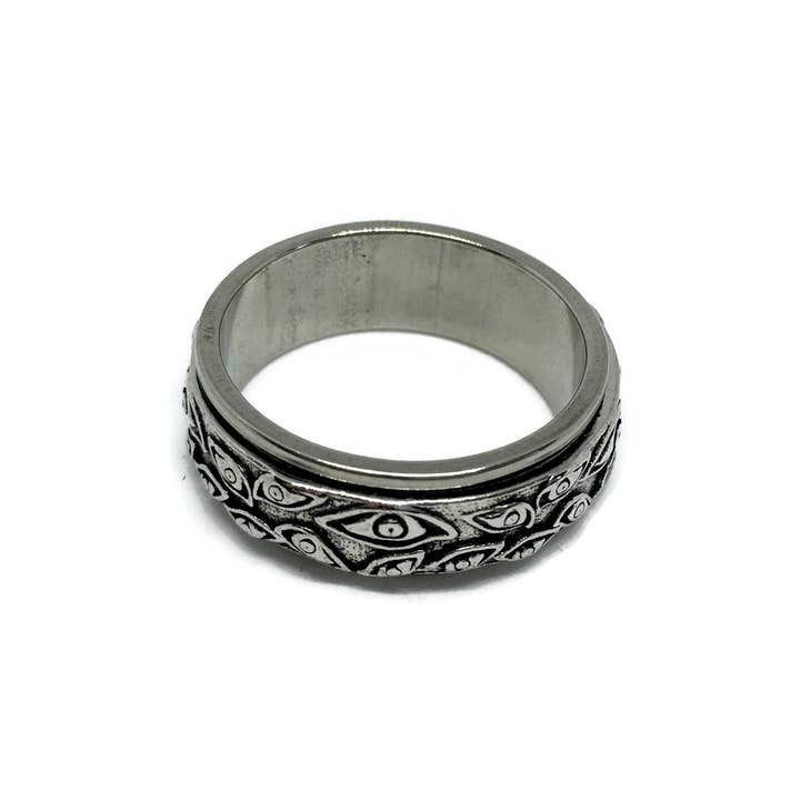 Gifts From The Crypt - Wholesale Band/Stacked Ring - Third Eye Spinning Ring | Anxiety Fidget Gothic Band1