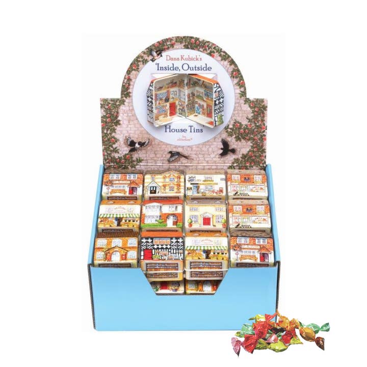 Dolls House Tin - 9 Asst - With Fruit Drops (36) for wholesale by Tin Treats
