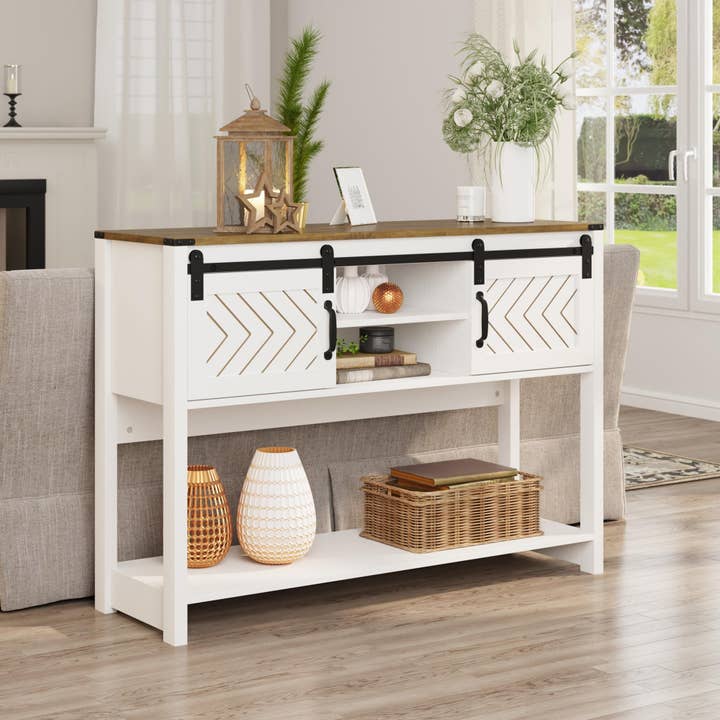 Heynemo - Wholesale Console Table - Farmhouse Entryway Table with Storage, 46" Console Table14