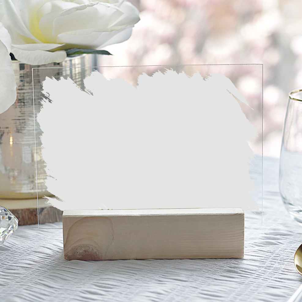 Acrylico – wholesale Decorative tabletop object – A5 Acrylic Paint Stroke & Base2