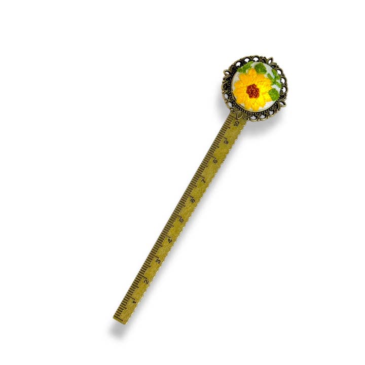 Sunflower Embroidered Bookmark for wholesale by Rumoon Handmade