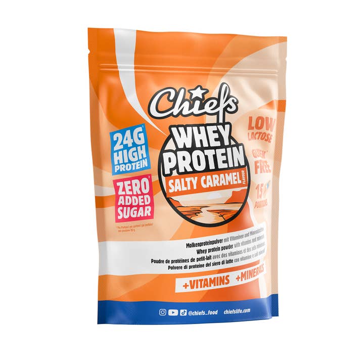 Poudre de lactosérum Chiefs Caramel Salé 450g pour la vente par Chiefs