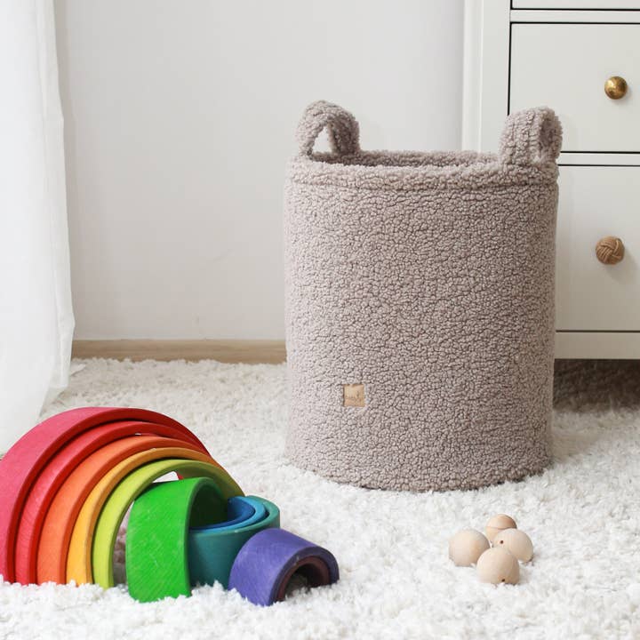 BABYLY – wholesale Toy storage box – Kids & baby – Teddy toys basket/ toys box - 2 colors boucle soft toys box