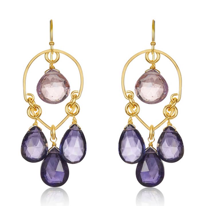 Gem Chandelier Earrings for wholesale by Mabel Chong