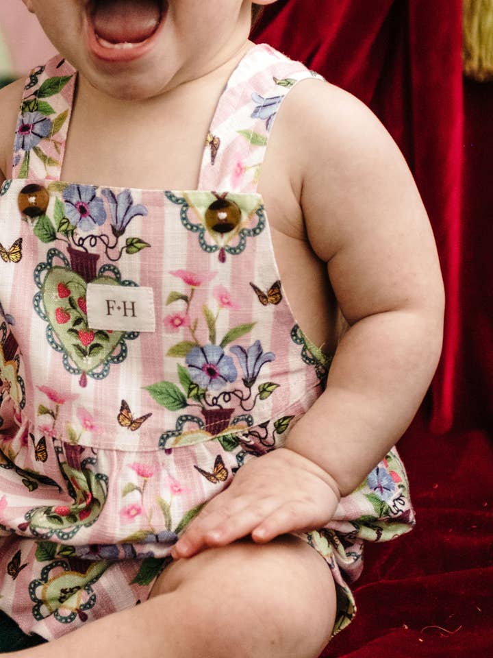 'Hearts' Lulu Shortall - Pink Stripe for wholesale by Fleur Harris