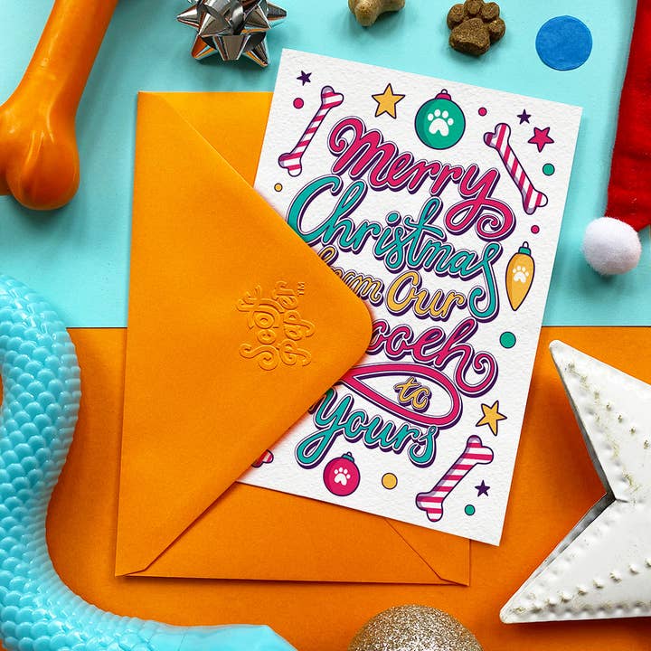 Scoff Paper - Wholesale Pet treats β Dog - π Our Pooch to Yours β Edible Dog Christmas Card2