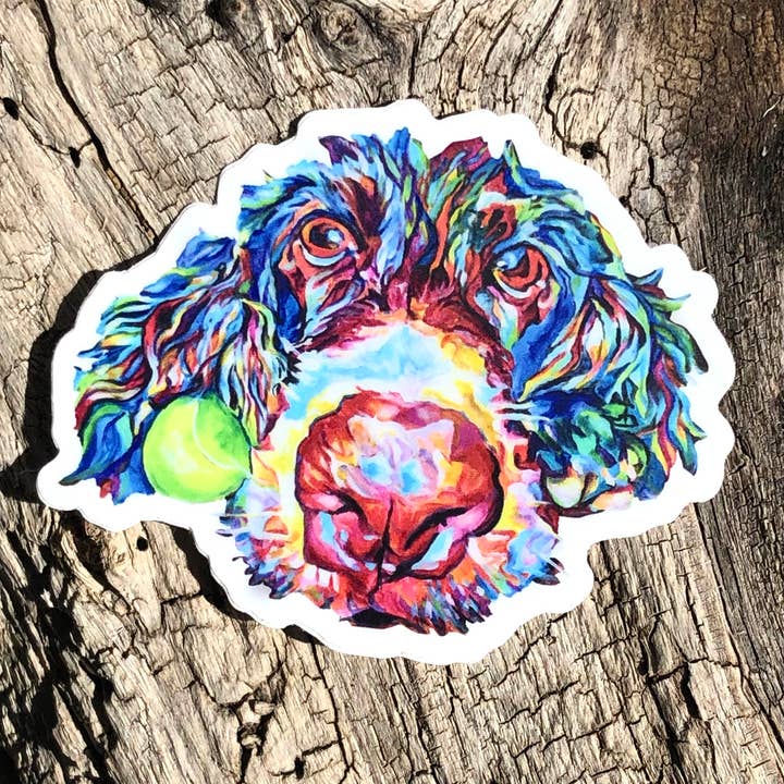 Sticker - Springer Spaniel dog, spaniel for wholesale by Snail Candy Arts