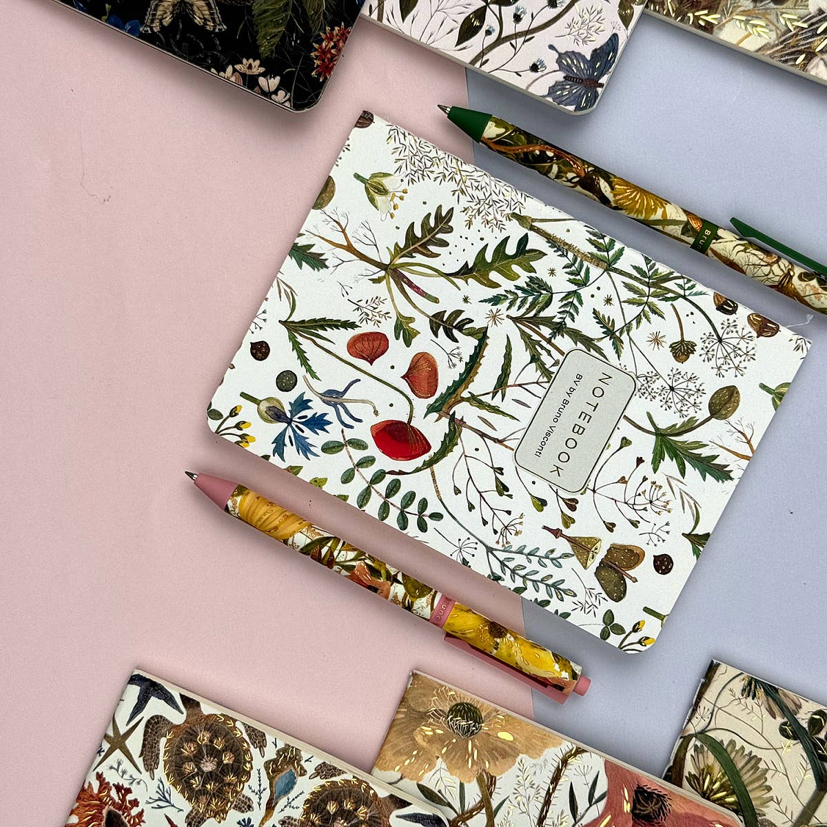 BV by Bruno Visconti - Wholesale Notebook - A6 Passport Notebook - Greens and Flowers6