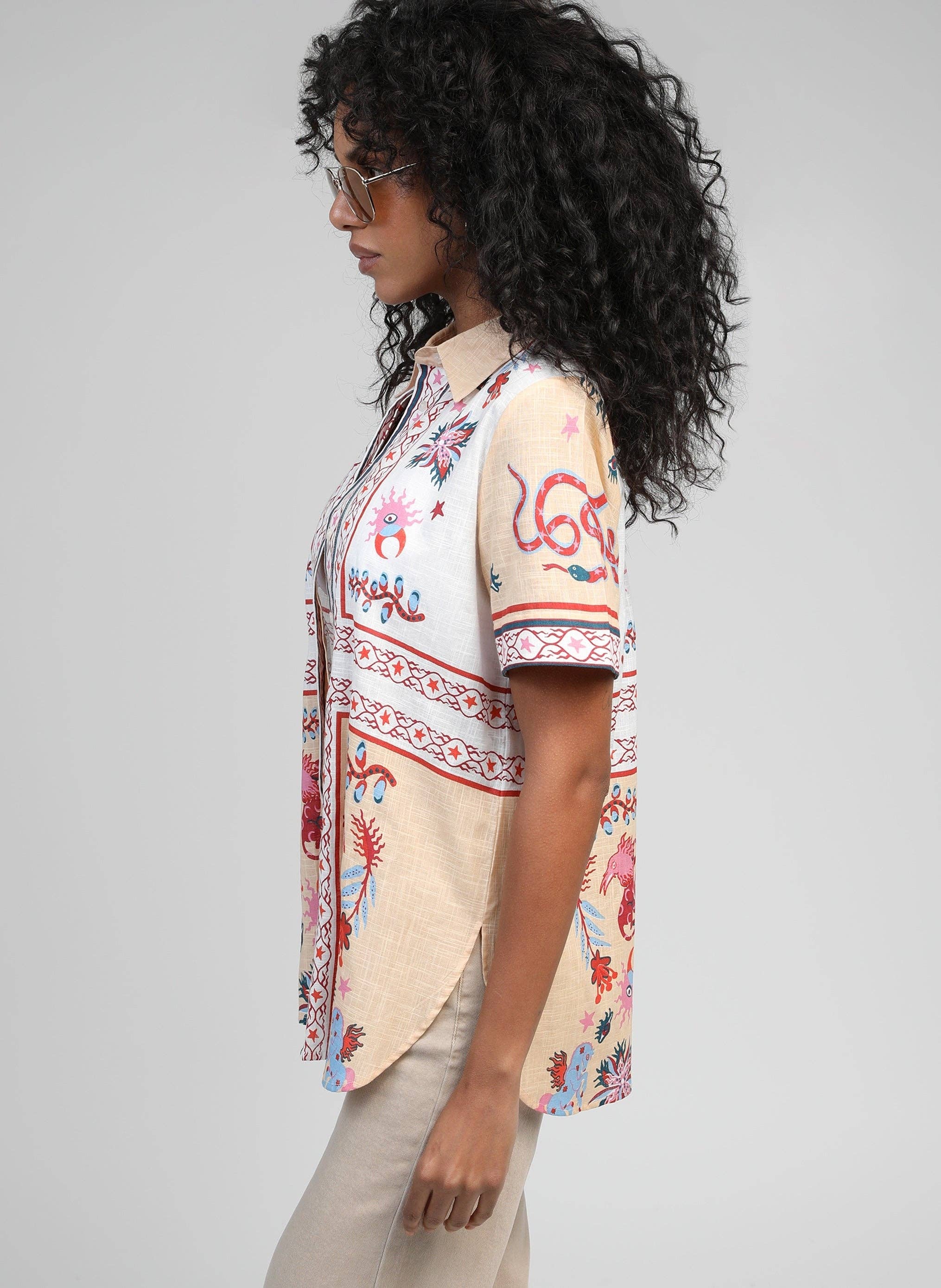 An'ge - Vente Chemise à col boutonné – femme - CHEMISE SOADY lovegood peche4