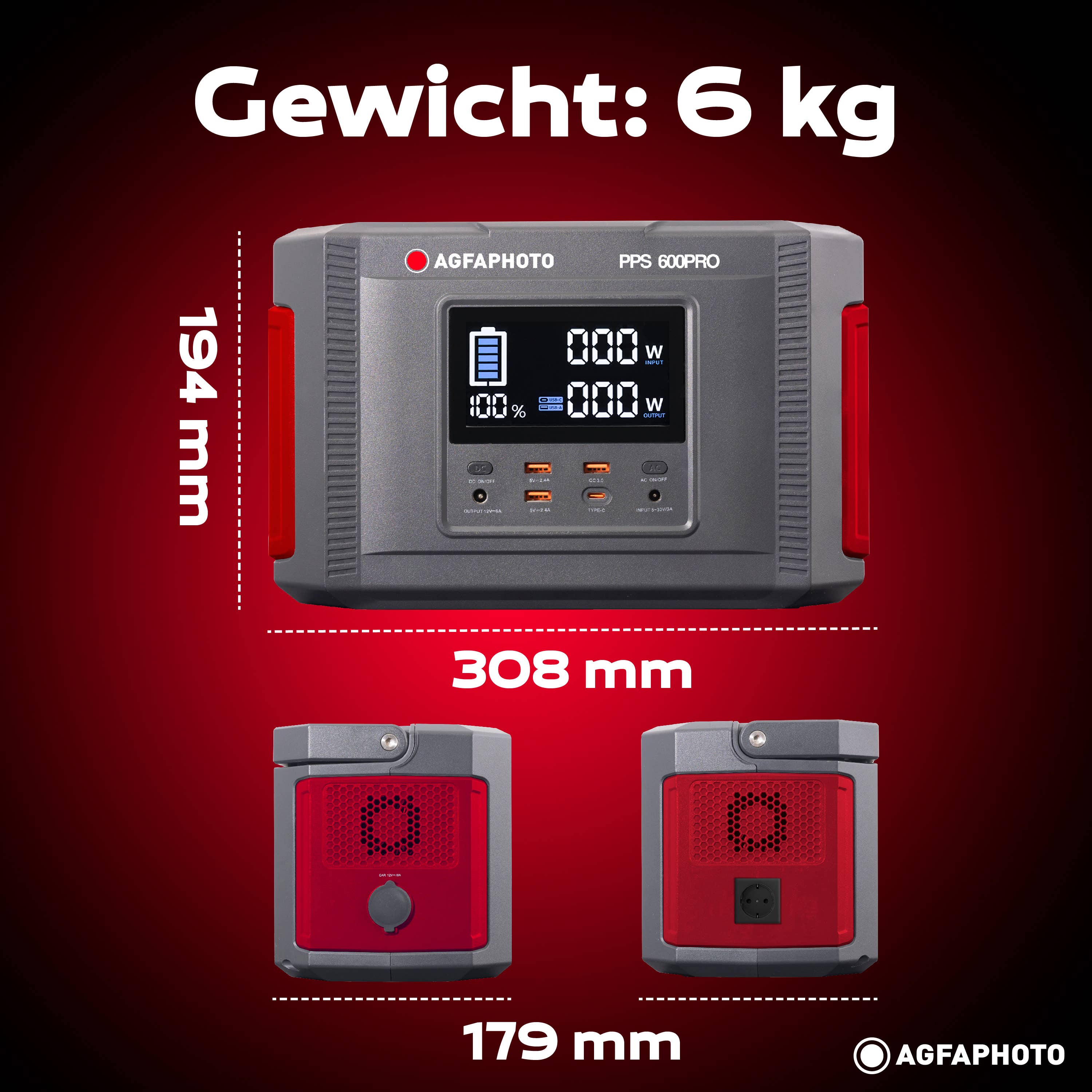 GT COMPANY - Wholesale Portable Charger - AgfaPhoto Powerstation PPS 600 Pro 644Wh Power Bank 4