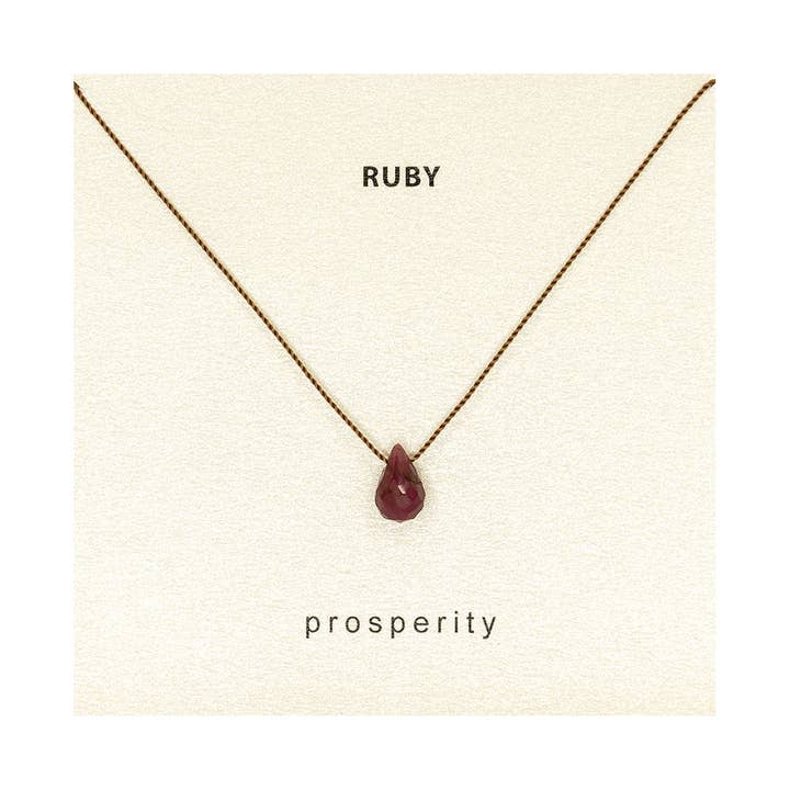 Ruby Prosperity Necklace, Valentine's Day Jewelry for Her for wholesale by Soulsilk