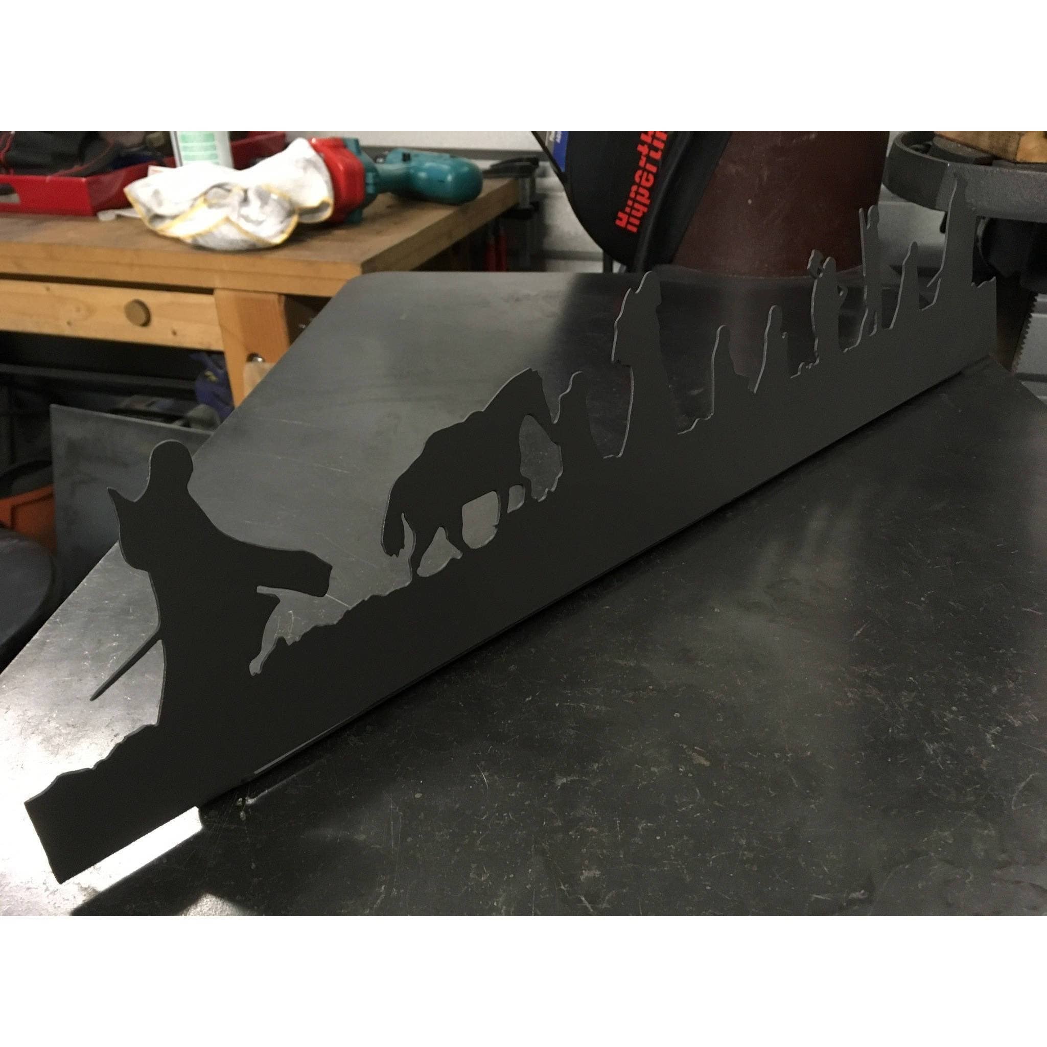 Think Metal - Thinking Creatively to Make it Metal – wholesale Wall Accent – Lord of the Rings Fellowship Silhouette | Freestanding Metal Art | 23" | #LotR8