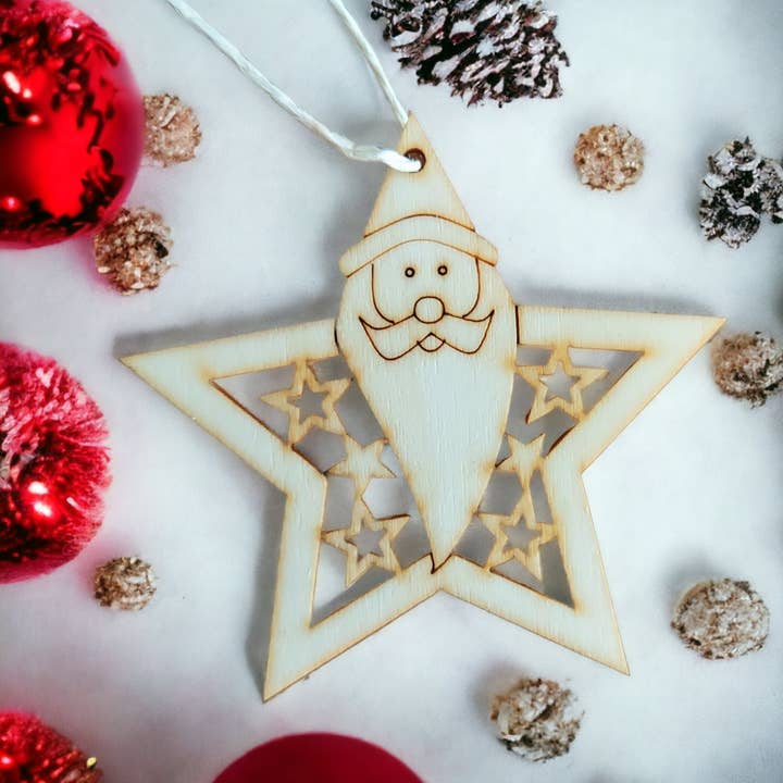 Wooden Christmas Ornament - Model 2 for wholesale by Sostraw & SmartThings