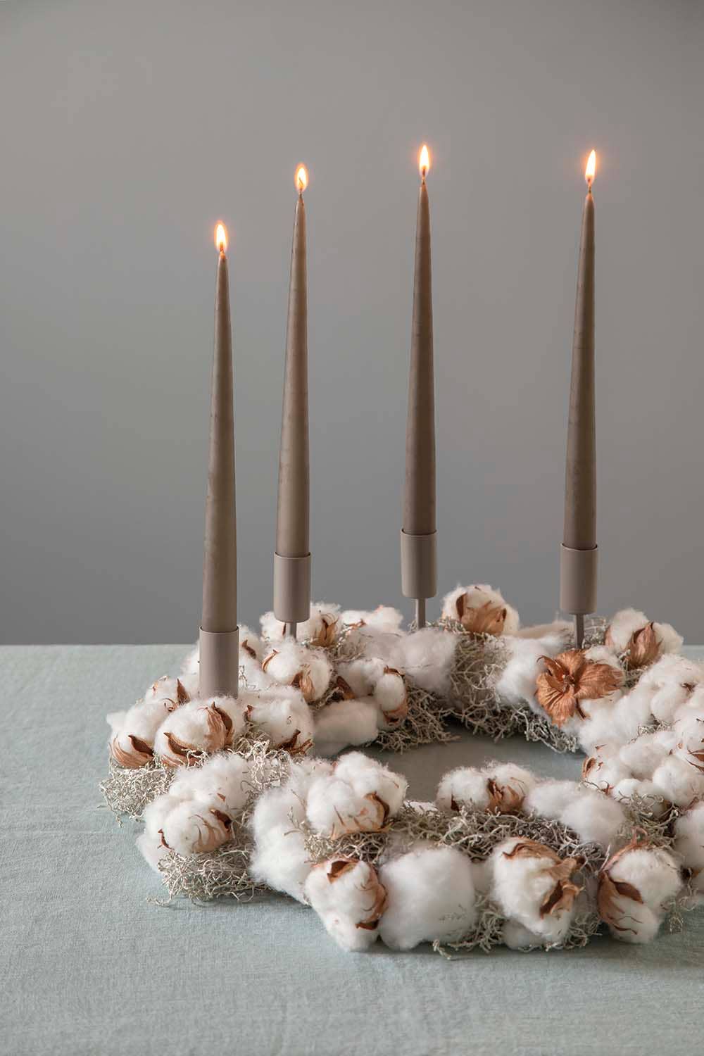 MOUD Home - Wholesale Tapered Candle/Candlestick - Cozy Paraffin Candles - Gray Brown - 4 Pcs.1