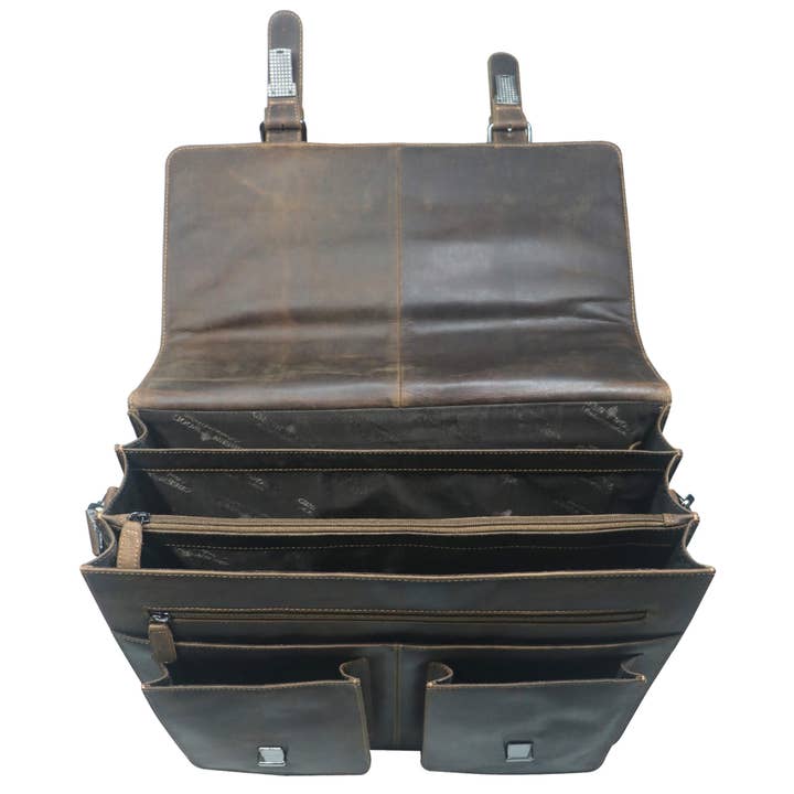 Greenwood - Wholesale Briefcase - Unisex - Otto Ledertasche Lehrer Men's Large Briefcase Women Retro30