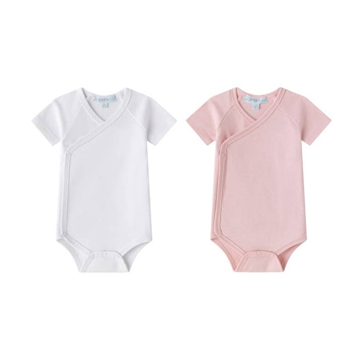 Newness Kids – wholesale Bodysuit (non-footed) – Baby – Baby bodysuit pack of 2 pcs crossed in white and pink A715060