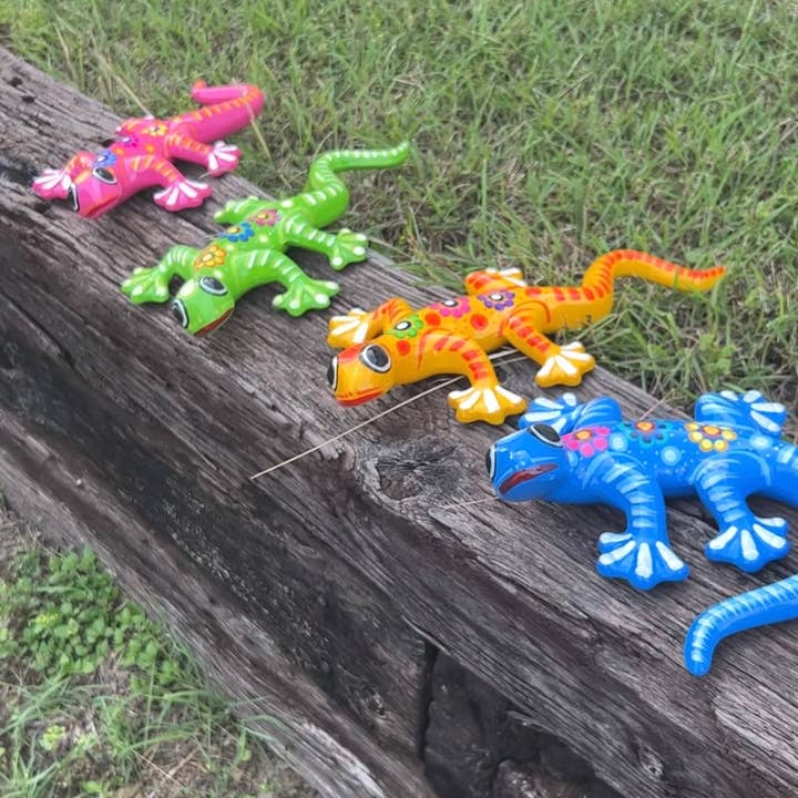 Doña Cata Art - Venta al por mayor Decoración de pared - Niños y bebés - Lagartija mexicana, lagartija, decoración de jardín, lagar grande de arcilla