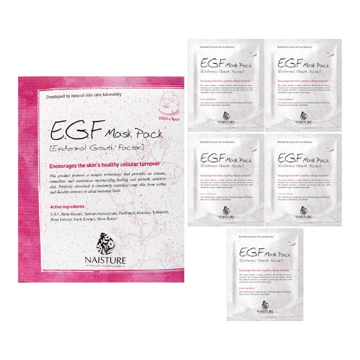 Naisture - Wholesale Skincare Face Mask - EGF Premium Sheet Mask (5pc Box)5
