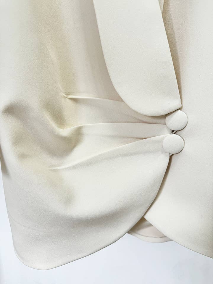 Ivory Beads Diamond Collar Dress for wholesale on Faire