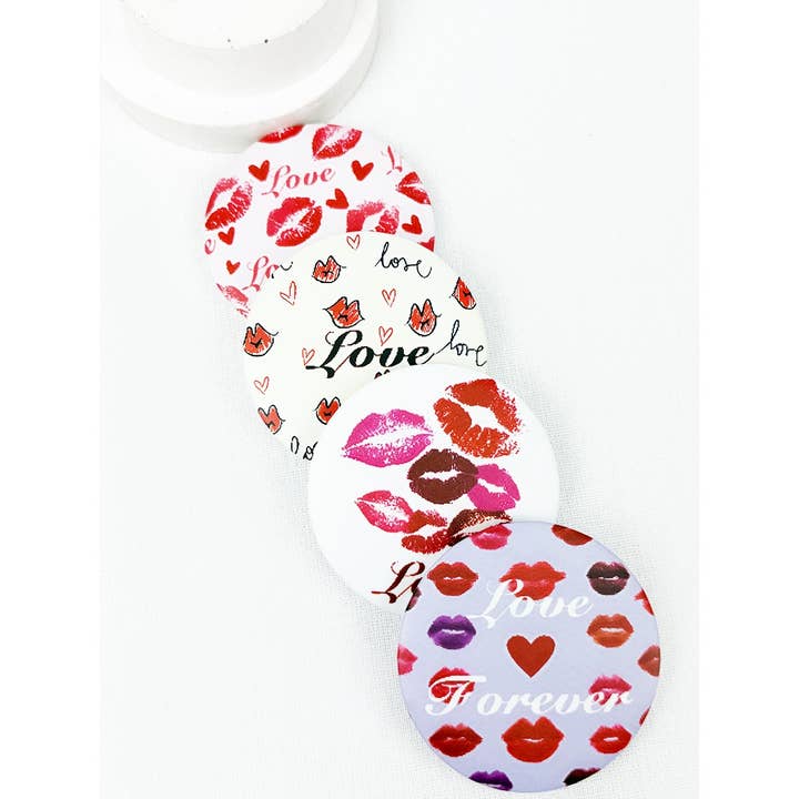 MIX COLOR Love compact mirror for traveling and Gift for wholesale on Faire6