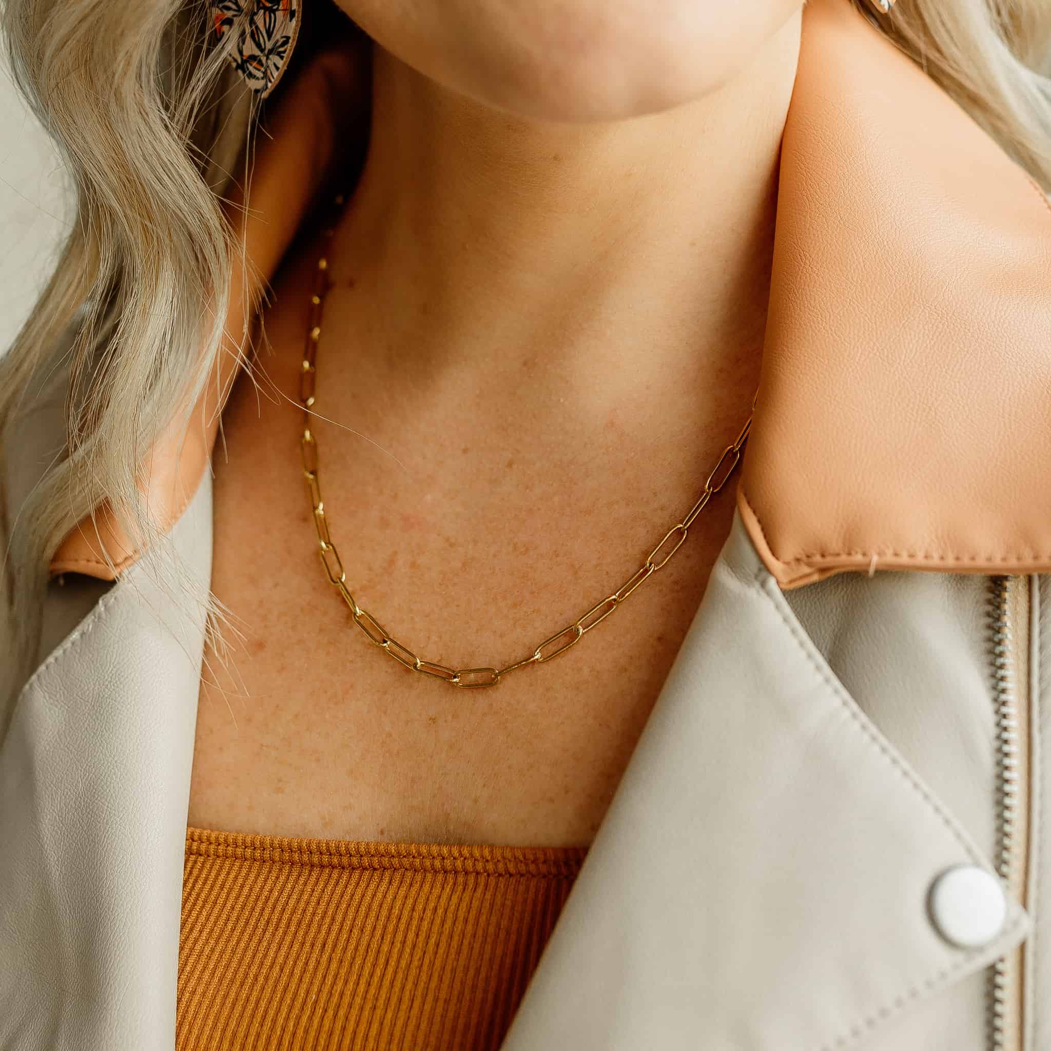 Sela Designs - Wholesale Link & Chain Necklace - High Quality Gold Plated Paperclip Necklace1