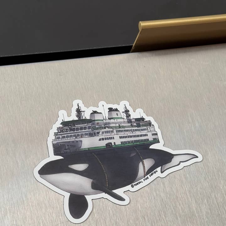 Dorsal Fine Design - Wholesale Magnet - Orca Ferry Magnet
