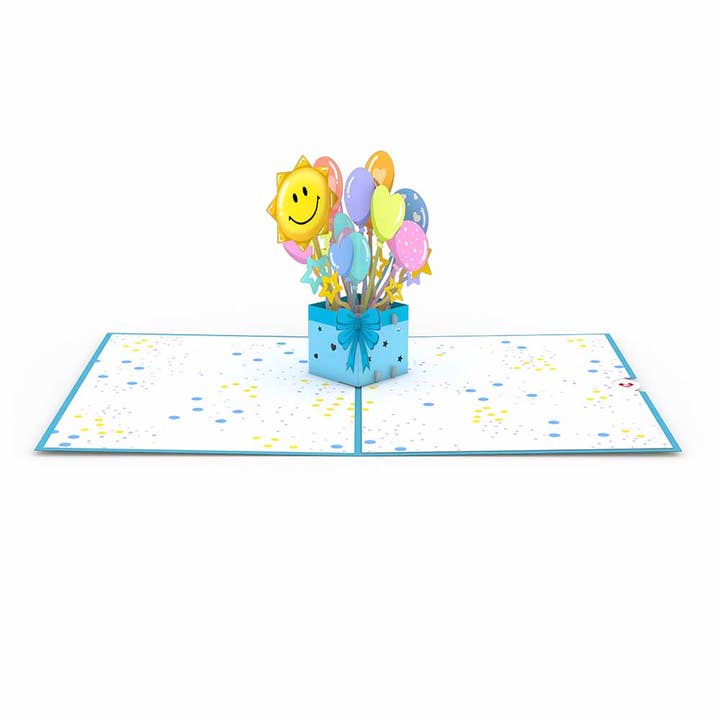 Lovepop Cards - Wholesale Get Well Card - Get Well Soon Balloons 5''x7'' Card, Pop-Up Cards