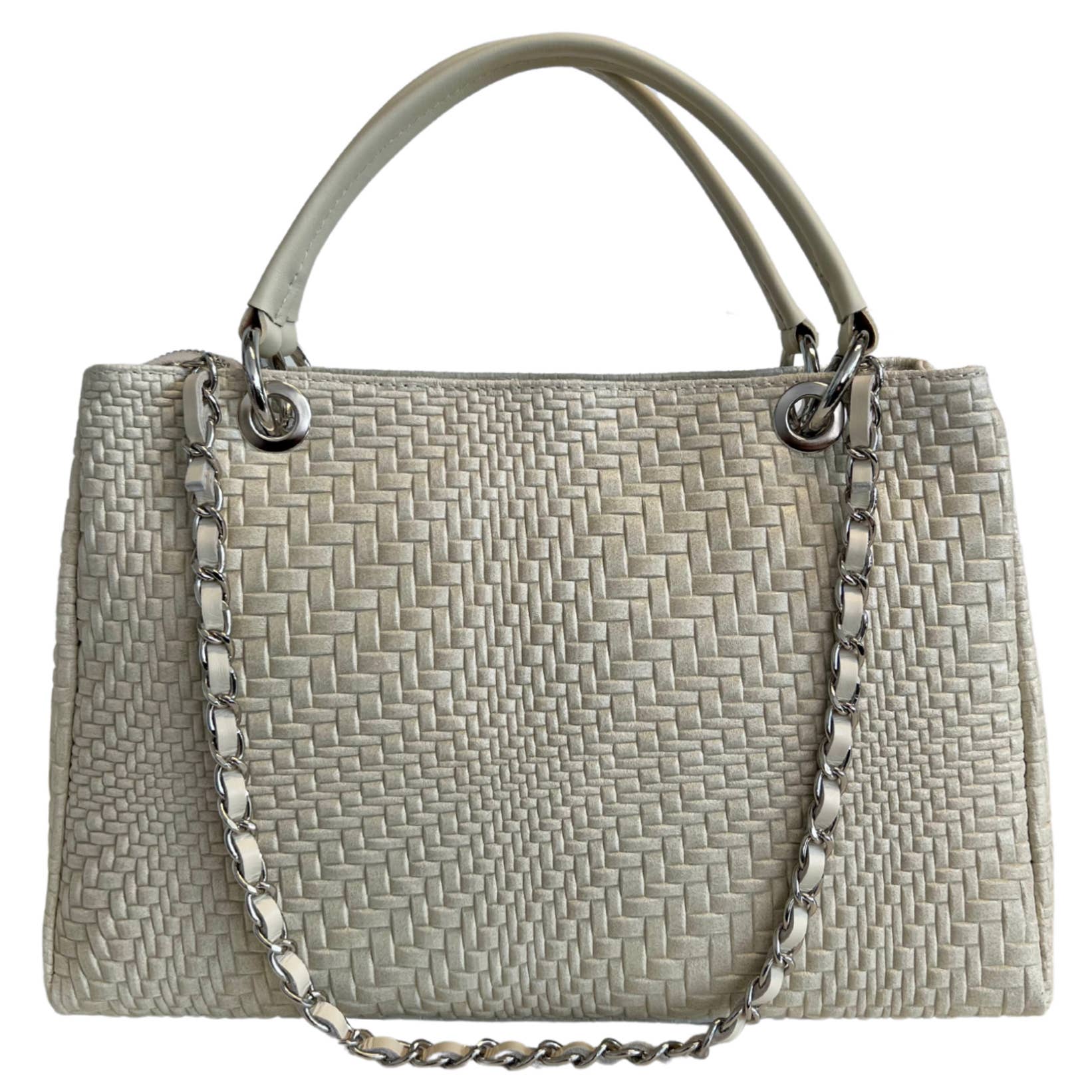 MODARNO - Vente Sac à main avec poignée sur le dessus – femme - Sac à main femme MODARNO en cuir véritable tressé avec bandoulière18