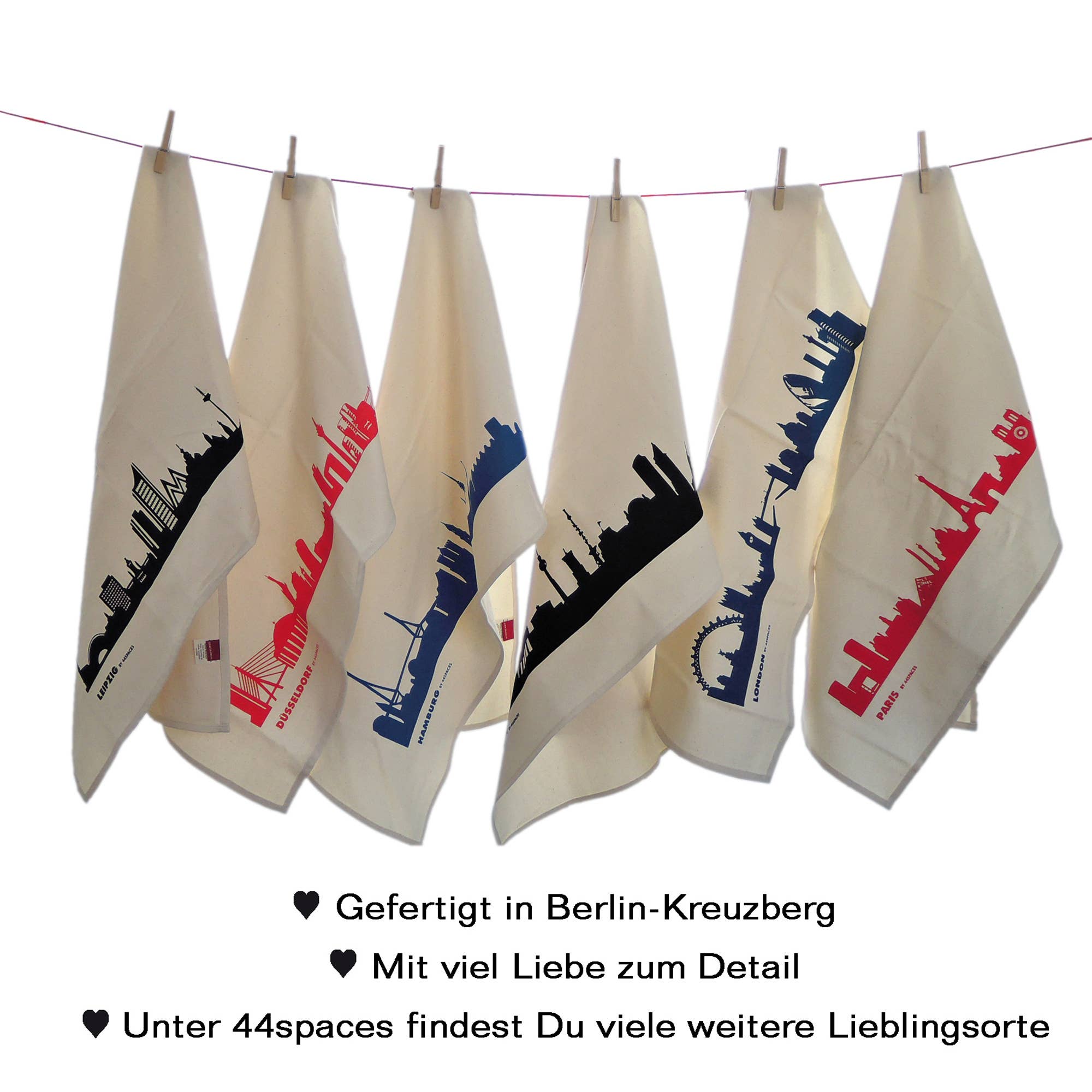 44spaces - Wholesale Tea Towel - Wien tea towels | organic cotton | 3 colors2