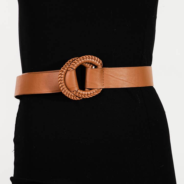 Doppelring-Gürtel aus veganem Leder für den Großhandel von Collections by Fame Accessories