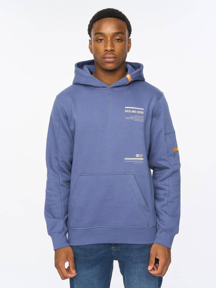 Ambridge Hoodie Denim Blue for wholesale by Duck and Cover